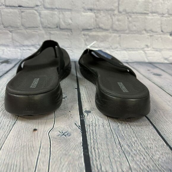 Skechers Women's On The Go 600 Flip Flop Sandals Black #140037 Size:9 - Picture 4 of 8